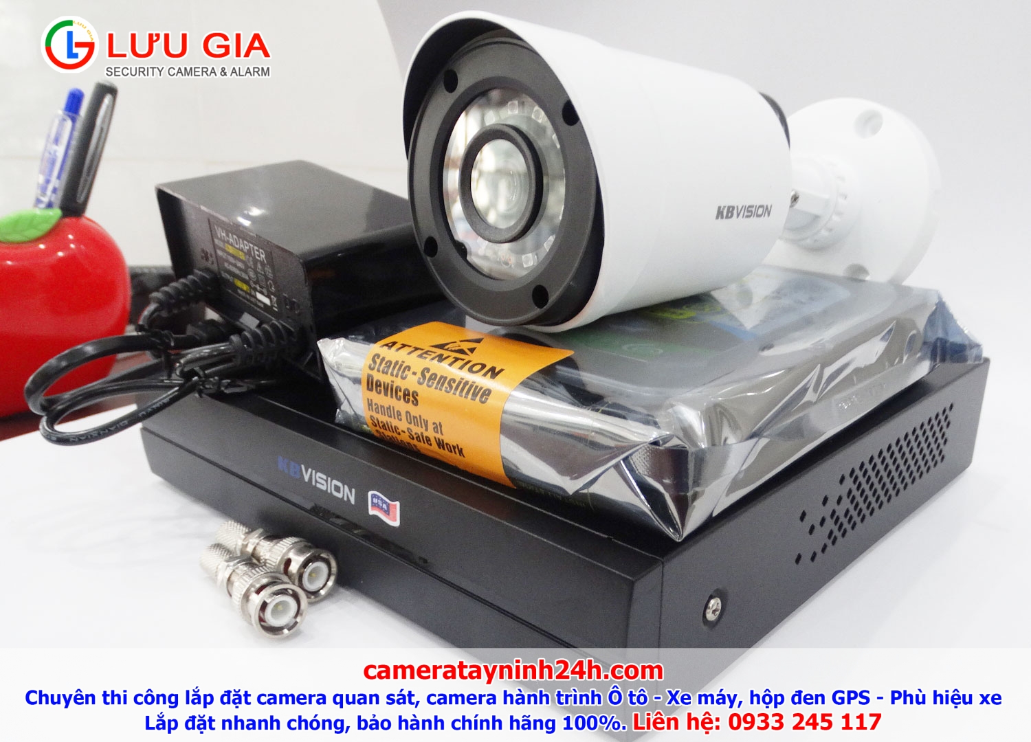 Trọn bộ 1 - 4 Camera Kbvision FullHD 2.0MP 1080p